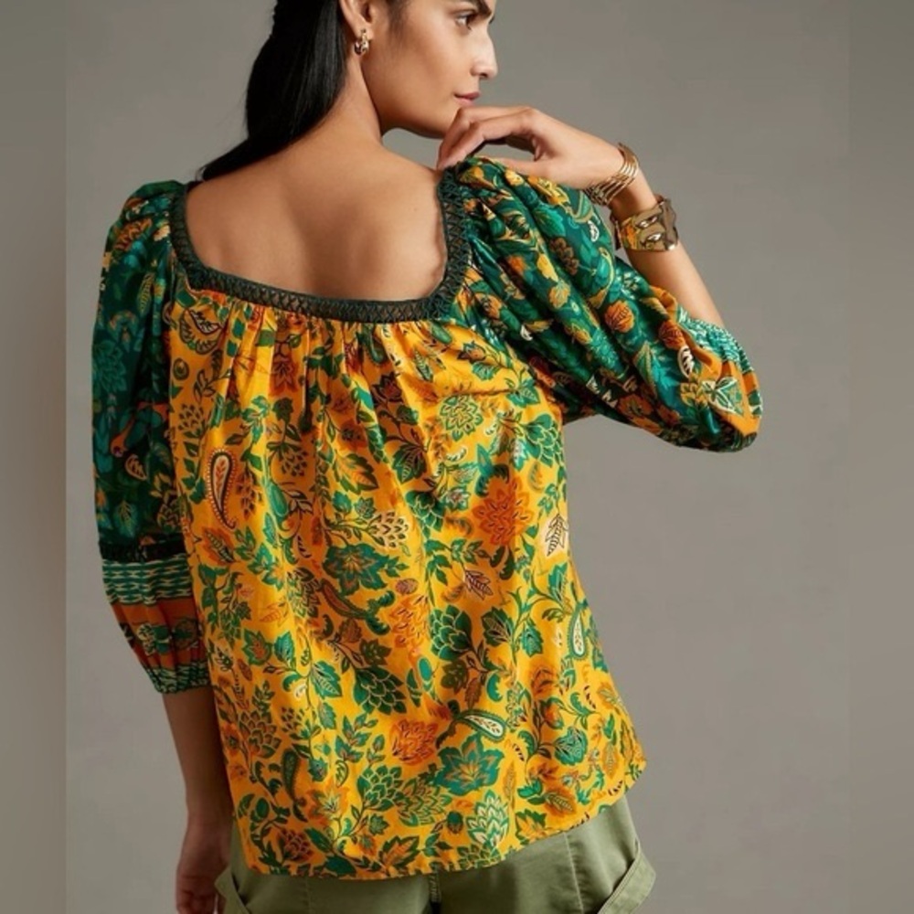 Farm for Anthropologie Multicolor Floral Blouse - Picture 2 of 8